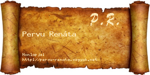 Pervu Renáta névjegykártya